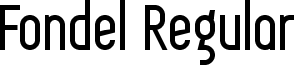 Fondel Regular font - Fondel.ttf