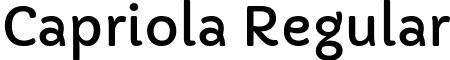 Capriola Regular font - Capriola-Regular.ttf