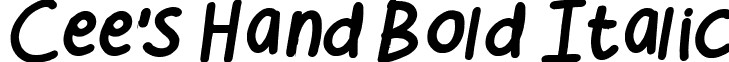 Cee's Hand Bold Italic font - Cee's Hand Bold Italic.ttf