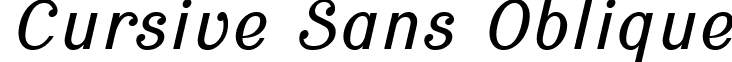 Cursive Sans Oblique font - CursiveSans.ttf