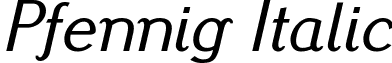 Pfennig Italic font - PfennigItalic.ttf