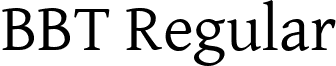 BBT Regular font - BBTRegular.ttf