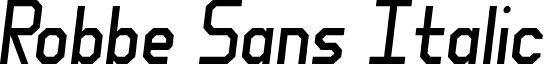 Robbe Sans Italic font - robbe_sans_italic.ttf