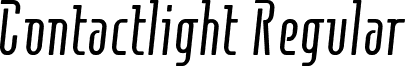 Contactlight Regular font - contactl.ttf