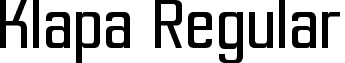 Klapa Regular font - klaprg.ttf