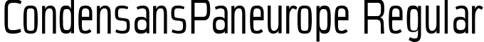 CondensansPaneurope Regular font - CondensansPaneurope.ttf