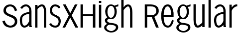 SansXHigh Regular font - SansXHigh.ttf