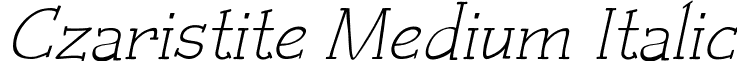 Czaristite Medium Italic font - CzaristiteOblique.ttf
