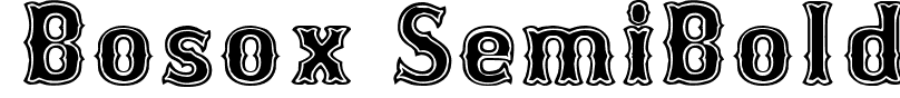 Bosox SemiBold font - Bosox  SemiBold.ttf