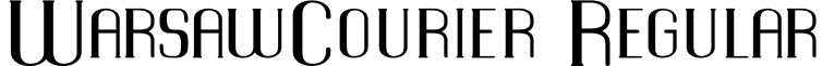 WarsawCourier Regular font - WarsawCourier.otf