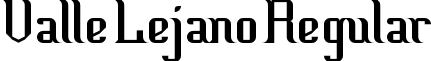 Valle Lejano Regular font - valle_lejano.ttf