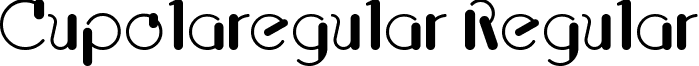 Cupolaregular Regular font - cupolare.ttf