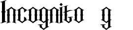Incognito Regular font - Incognito_DEMO.ttf
