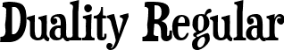 Duality Regular font - duality.ttf