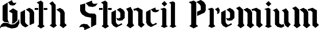 Goth Stencil Premium font - GothStencil_Premium.ttf