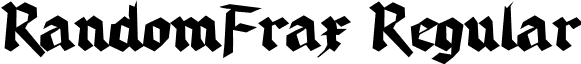 RandomFrax Regular font - RandomFrax.ttf