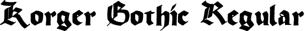 Korger Gothic Regular font - KorgerG.ttf