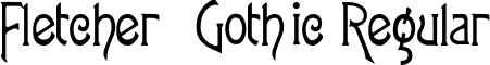 Fletcher-Gothic Regular font - fletcher.ttf