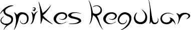 Spikes Regular font - Tribal_Times.ttf