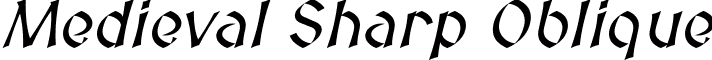 Medieval Sharp Oblique font - MedievalSharp-Oblique.ttf