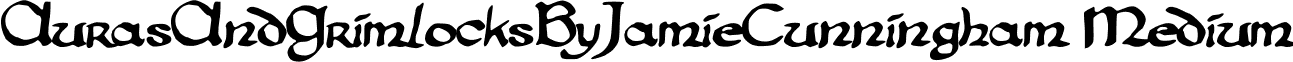 AurasAndGrimlocksByJamieCunningham Medium font - PentaGram_s_Aurra.ttf