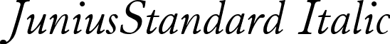 JuniusStandard Italic font - junisi.ttf