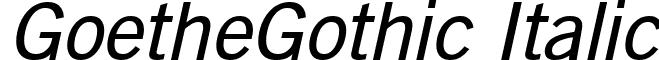 GoetheGothic Italic font - GoetheGothicOblique.ttf