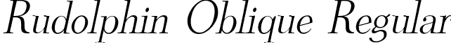 Rudolphin Oblique Regular font - Rudolphin Oblique.ttf