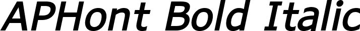 APHont Bold Italic font - APHont-BoldItalic_q15c.ttf