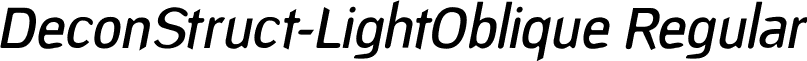 DeconStruct-LightOblique Regular font - DeconStruct-LightOblique.ttf