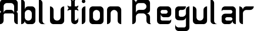 Ablution Regular font - Ablution.ttf