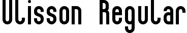 Ulisson Regular font - Ulisson.ttf