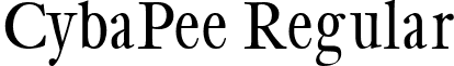 CybaPee Regular font - CybaPeeTX-height.ttf