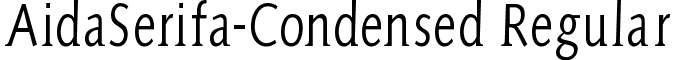 AidaSerifa-Condensed Regular font - AidaSerifa-Condensed.ttf