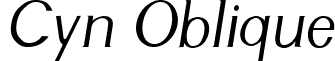 Cyn Oblique font - cynit.ttf