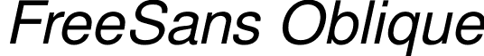 FreeSans Oblique font - FreeSansOblique.otf