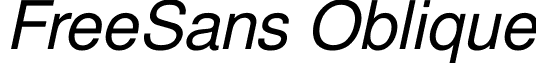 FreeSans Oblique font - FreeSansOblique.ttf