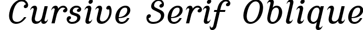 Cursive Serif Oblique font - CursiveSerif.ttf