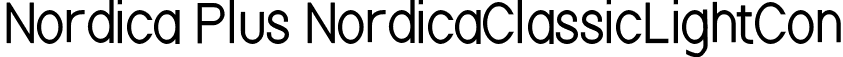 Nordica Plus NordicaClassicLightCon font - NordicaClassicLightCon.otf