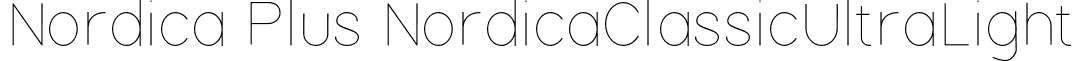 Nordica Plus NordicaClassicUltraLight font - NordicaClassicUltraLight.otf