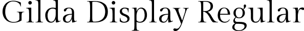 Gilda Display Regular font - GildaDisplay-Regular.ttf