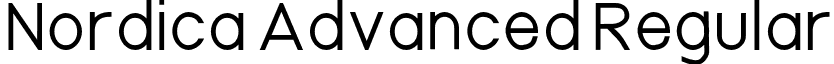 Nordica Advanced Regular font - NordicaAdvancedRegular.otf
