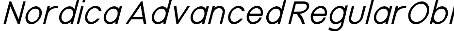 Nordica Advanced RegularObl font - NordicaAdvancedRegularObl.otf