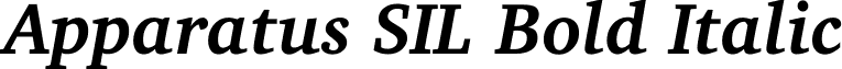 Apparatus SIL Bold Italic font - AppSILBI.TTF