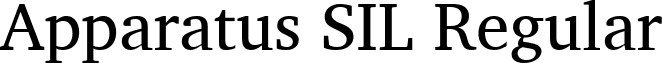 Apparatus SIL Regular font - AppSILR.ttf
