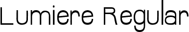 Lumiere Regular font - Lumiere.ttf