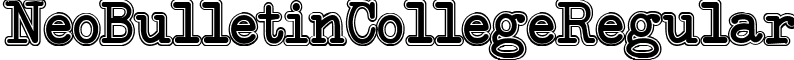 NeoBulletin College Regular font - NeoBulletin_College.ttf