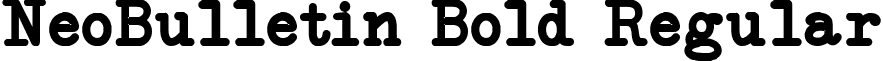 NeoBulletin Bold Regular font - NeoBulletin_Bold.ttf