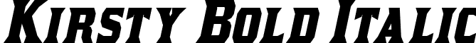 Kirsty Bold Italic font - kirsty bd it.ttf