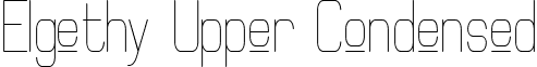 Elgethy Upper Condensed font - Elgethy Upper Condensed.ttf